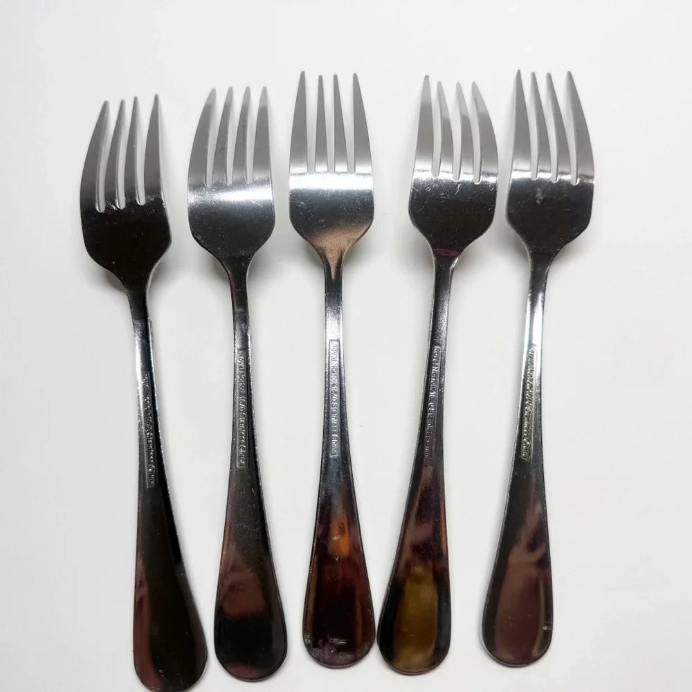 Royal Norfolk 18/0 Stainless Classic R5N1 Dinner Forks 5 Pc